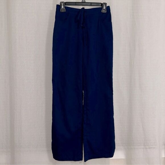 Grey’s Anatomy XS Navy Five Pocket Drawstring 31” Inseam Scrub Bottom Pants - Picture 2 of 13